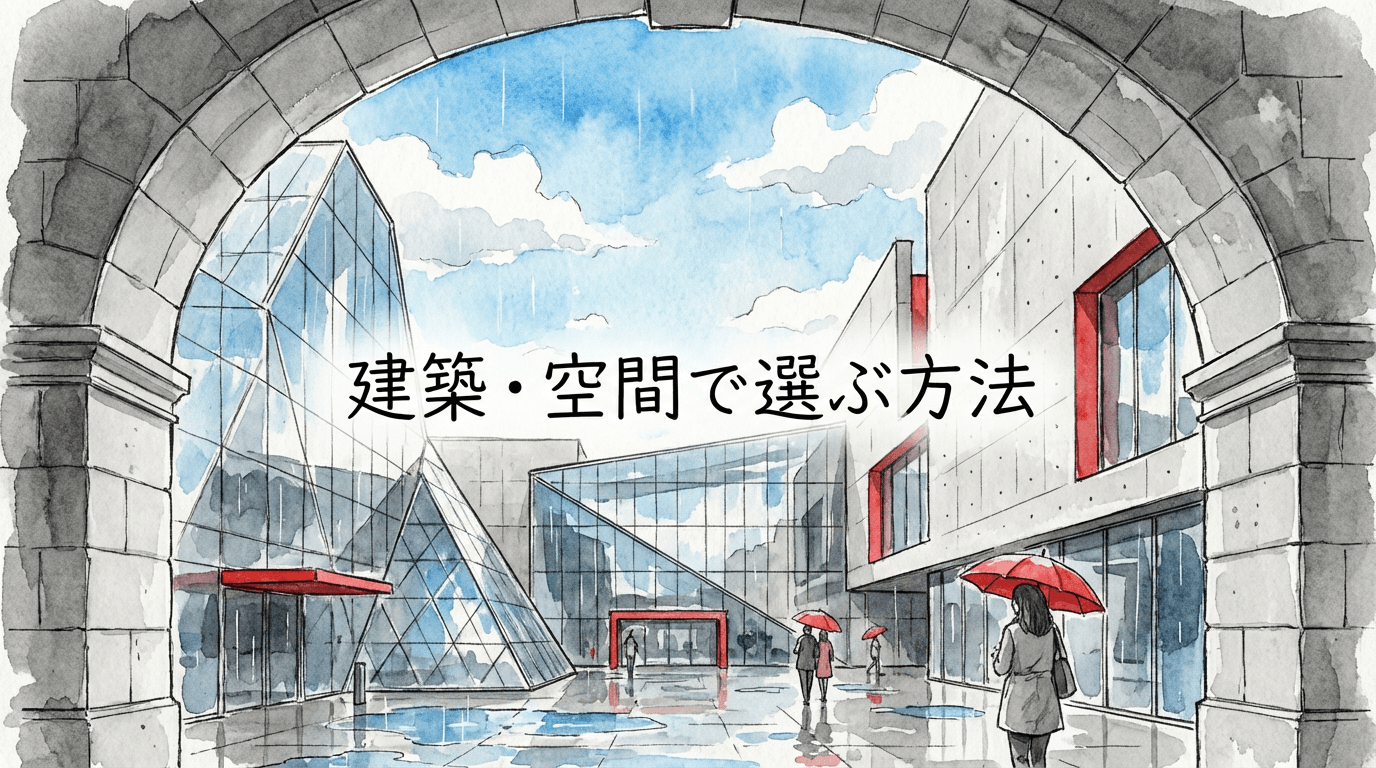 建築・空間で選ぶ方法のイメージ画像