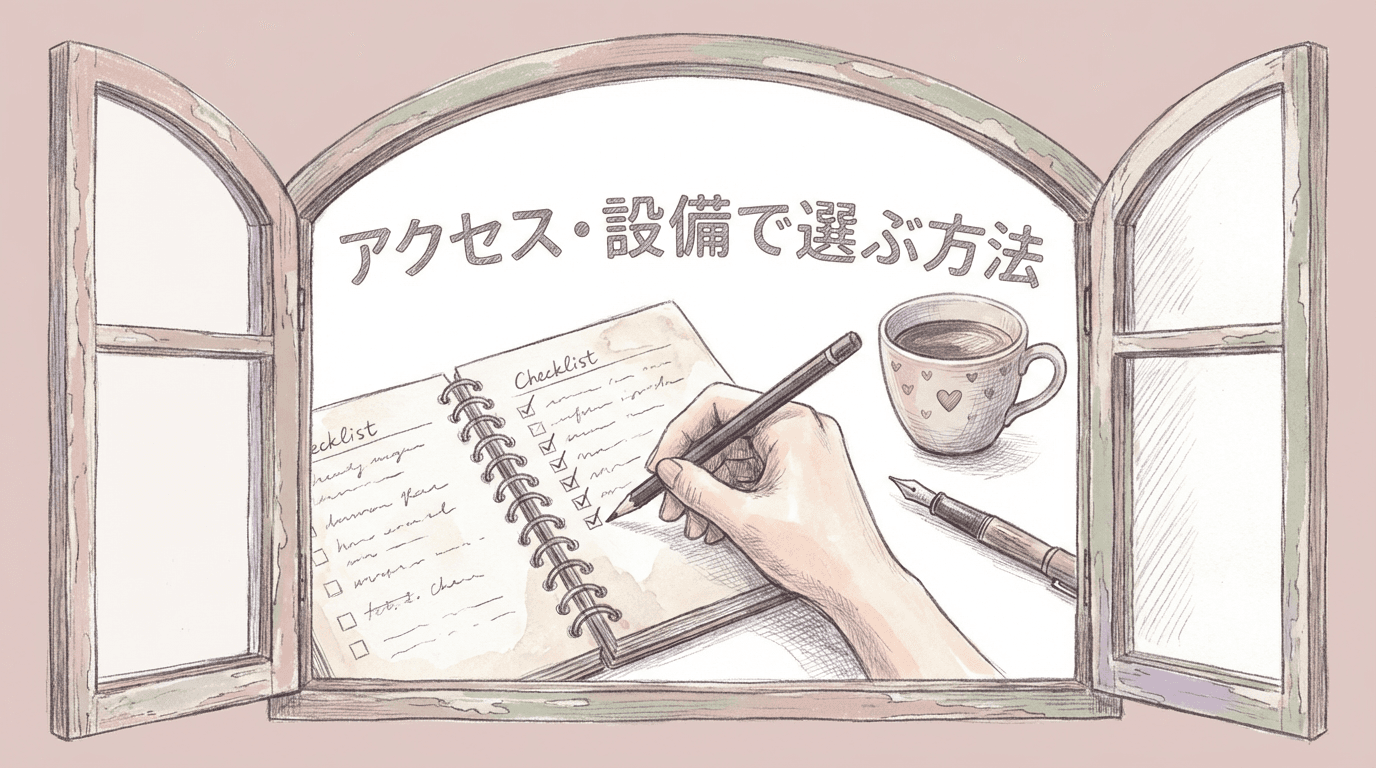 アクセス・設備で選ぶ方法のイメージ画像