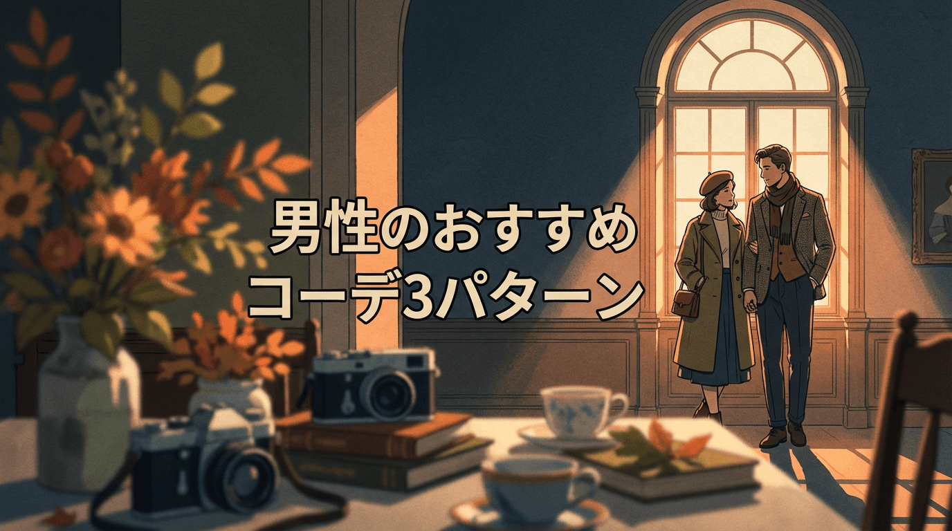 男性のおすすめコーデ3パターンのイメージ画像