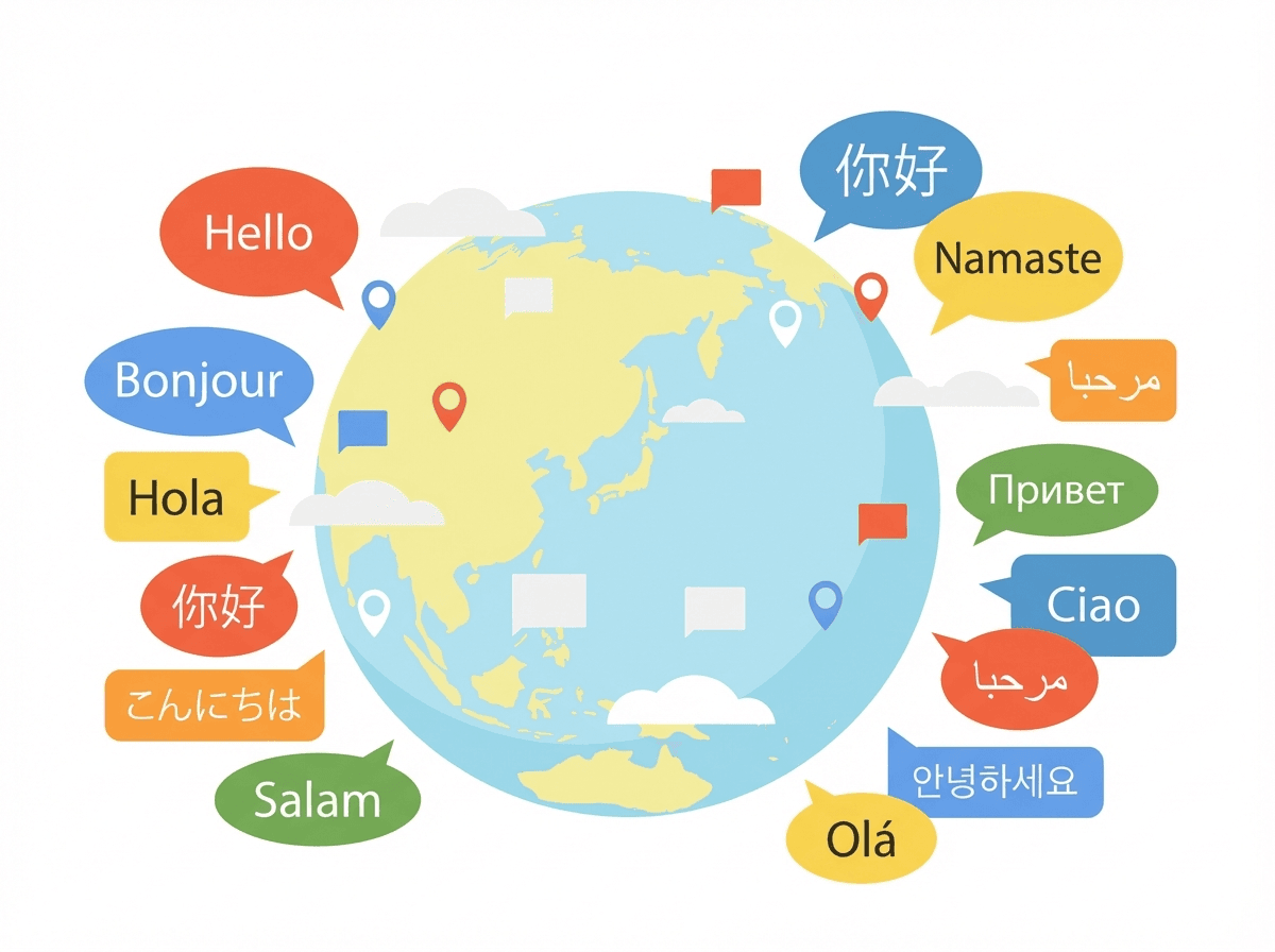 5カ国語に自動翻訳された音声ガイドの多言語管理画面